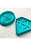 Elegant Rose Bouquet and Diamond 2 Piece Set |   Cookie Mold and Stamp |   Sugar Paste and Cake Decoration - 6