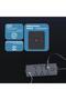 6AC 2500W Power Strip with USB-C & USB-A, Safety Switch, Fireproof Design, 3m Cord - 6