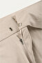 Men's Beige Stretch Fabric Italian Cut Pleated Belt Buckled Stylish Trousers 2601020 - 7