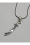 Men's Steel Necklace Chain with Zulfiqar Sword Figure - 2
