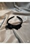 Black Satin Bow Detailed Luxury Crown - Graduation, Party, Bridesmaid, and Evening Elegance Hair Accessory - 7