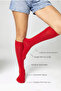 Bamboo Women's Knee-Length Red Long Seamless Socks 3-Piece / Pants Socks / Skin-Free Socks - 2