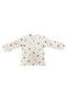 Baby Girl Floral and Heart Pattern Ribbed Long Sleeve T-Shirt Cotton Top - 2