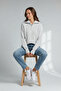 Gray Zippered Knitwear Sweater