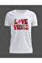 Unisex Love Vibes Printed Casual Short Sleeve T-Shirt