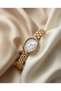Women's Gold-Tone Steel Watch – Elegant & Classic Design with Roman Numerals, Quartz Wristwatch, Limited Edition