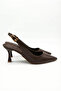 Women's Pointed Toe Thin Heeled D Leather-Look Colorful Ankle Strap Shoes - 2