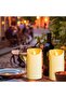 Ivory LED Pillar Candle, Flameless Flickering Flame, Battery Operated for Home Decor, 6pc -7.5x15cm - 3