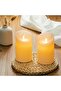 Ivory LED Pillar Candle, Flameless Flickering Flame, Battery Operated for Home Decor, 6pc -7.5x10cm - 3