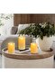 Ivory LED Pillar Candle, Flameless Flickering Flame, Battery Operated for Home Decor, 6pc -7.5x15cm - 2