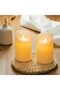 Ivory LED Pillar Candle, Flameless Flickering Flame, Battery Operated for Home Decor, 1pc -7.5x10cm - 3