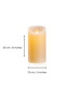 Ivory LED Pillar Candle, Flameless Flickering Flame, Battery Operated for Home Decor, 3pc -7.5x20cm - 8