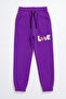 Girl's 5-Piece Sweatpants Set – Printed , Elastic Waist, Daily Comfortable Jogger - 5