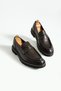 Men's Brown Genuine Leather Bowknot Eva Non-Slip Sole Casual Loafer Shoes - 5