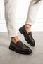 Men's Brown Genuine Leather Bowknot Eva Non-Slip Sole Casual Loafer Shoes