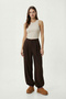 Polyviscon Shalwar Trousers Lby0040 Brown