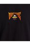 Men's Dont Panic Orange Printed Black T-Shirt - 3