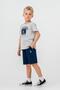U.S. Polo Assn. Letter Print Boys' Shorts Set, 100% Cotton Summer T-Shirt & Bermuda Shorts Set - 8