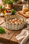 Wooden Basket Set of 2 (1 Large + 1 Medium Size) – Handmade Natural Kitchen & Organizer Basket - 2