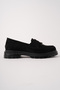 Elora Model Buckle Detailed Black Suede Women's Loafer Casual Shoes - 2