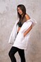 White Hooded Pocket Sleeveless Puffer Vest - 7