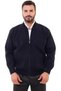 Steel Knitted Lined Zippered Knitwear Men's Cardigan Oversized Dad