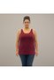 Women's Thick Strapped Beige Lycra Tank Top - Oversized Size - Set of 3 - 3