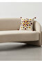 Renli Damla Punch Embroidered Tasseled Decorative Throw Pillow Cover Cotton 42X42 cm - 8