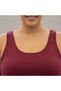 Women's Thick Strapped Beige Lycra Tank Top - Oversized Size - Set of 3 - 4