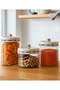 3 Pieces Vacuum Glass Jar Set 1400 ml 1100 ml 850 ml Snack Bowl Legumes Nuts Storage Set - 3