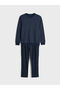 Giyçık Storeden Navy Blue Standard Fit Men's Pajama Set - 5
