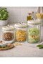3 Pieces Vacuum Glass Jar Set 1400 ml 1100 ml 850 ml Snack Bowl Legumes Nuts Storage Set - 4