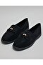 Women's Black Tassel Detail Loafers - 3