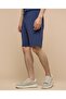 Men's Light Blue Solid Shorts With Drawstring Waist - 3