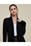 Women's Black Knitted Shrug With Long Sleeves - 3