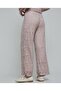 Lace Straight Fit Pants With Elastic Waist - 4