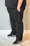 Large Size Straight Leg Elastic Waist 3 Pockets Extra Large Men's Sweatpants 24700 Black - 2
