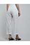 Solid Wide Leg Pants With Button Closure - 4