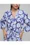 Floral Print Shirt Dress With Puff Sleeves - 6