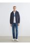 Lcwaikiki classic indigo k Hooded long sleeve men's zippered sweatshirt - 2