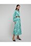 Printed Shirt Dress With Long Sleeves - 3