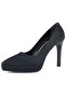 Scarlett Classic Black Satin Pointed Toe Thin Platform Heel Evening Dress Shoes - 4