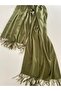 Khaki Cashmere Soft Textured Shoulder Scarf (Cashmere) Winter Thick Shawl - 2