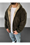 Double-Sided Thick Hooded Oversize Plush Coat - 5