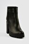 Women's Boots Thick Heeled Zippered Mila Black - 2