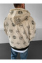 Double-Sided Thick Hooded Oversize Plush Coat - 3