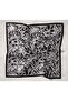 وشاح تيفيل الحريري IST 11419 - 40 نمط هندسي باللونين الأسود والأبيض - 4