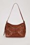 Dark Brown Crossbody Zipper Detailed Shoulder Bag