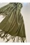 Khaki Cashmere Soft Textured Shoulder Scarf (Cashmere) Winter Thick Shawl - 3
