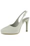 Scarlett Slingback Ten Satin Pointed Toe Slingback Thin Platform Heels Evening Dress Shoes - 4